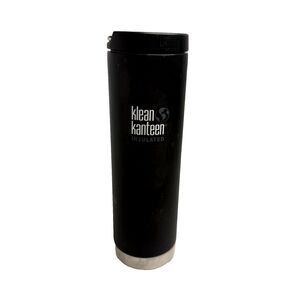 Klean Kanteen Vacuum Insulated 20oz Wide Mouth Stainless Steel Black Flask Twist